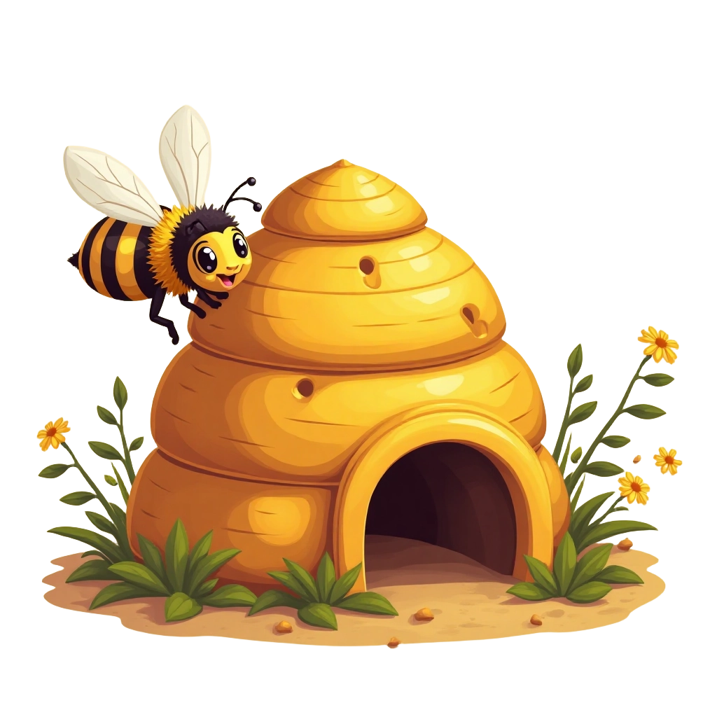 Beehive and Bee